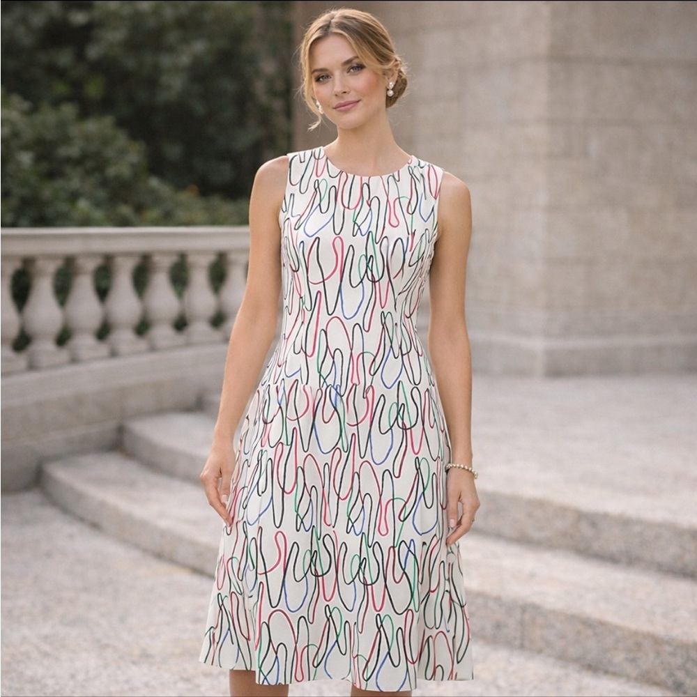 New! M.M. Lafleur Freeform Multi The Jane Dress Size 4 23973
